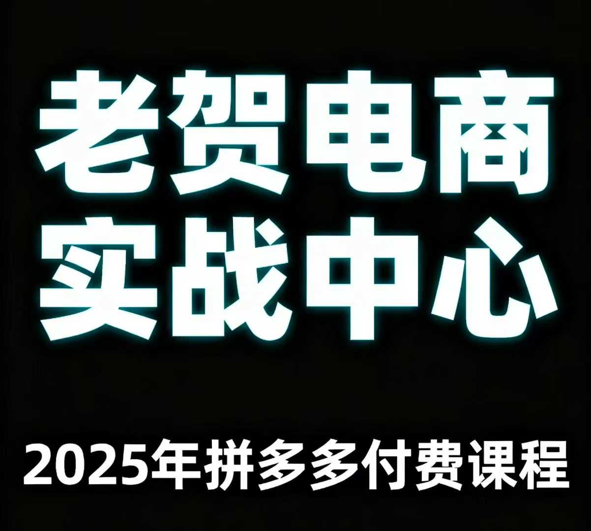 老贺电商2025年拼多多付费课程，用通俗易懂的方法告诉你多多怎么玩-墨痕微课