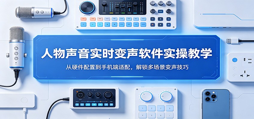人物声音实时变声软件实操教学：从硬件配置到手机端适配，解锁多场景变声技巧-墨痕微课