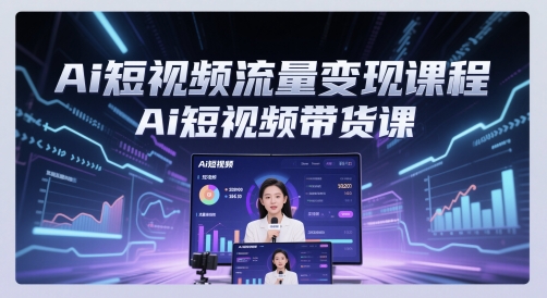 Ai短视频流量变现课程,Ai短视频带货课-墨痕微课