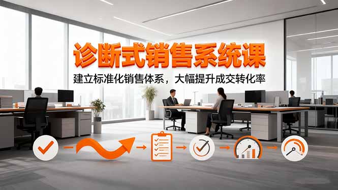 诊断式销售系统课，建立标准化销售体系，大幅提升成交转化率-墨痕微课