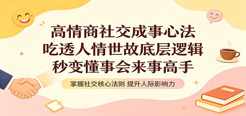 高情商社交成事心法:吃透人情世故底层逻辑,秒变懂事会来事高手-墨痕微课