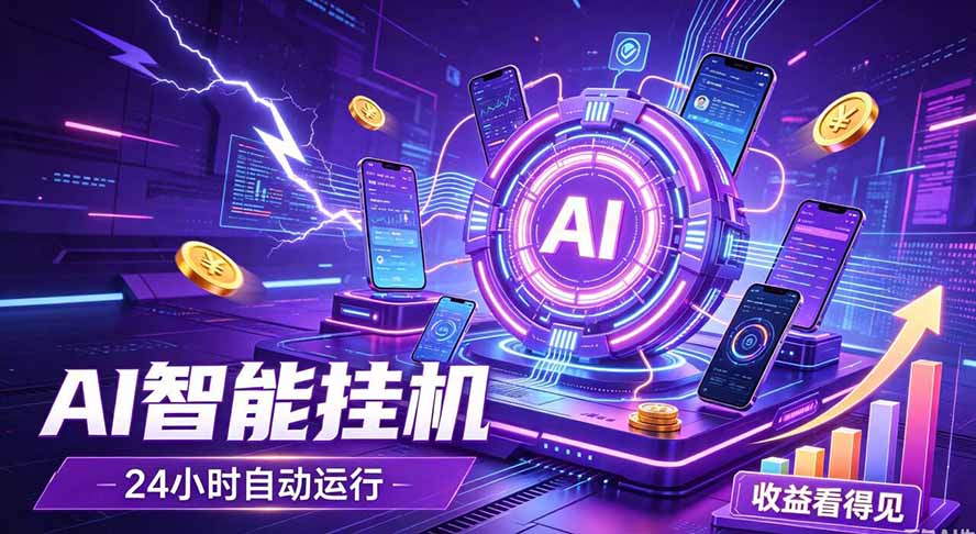 AI智能广告挂机,躺赚新模式 设备托管运行,解放双手持续变现-墨痕微课