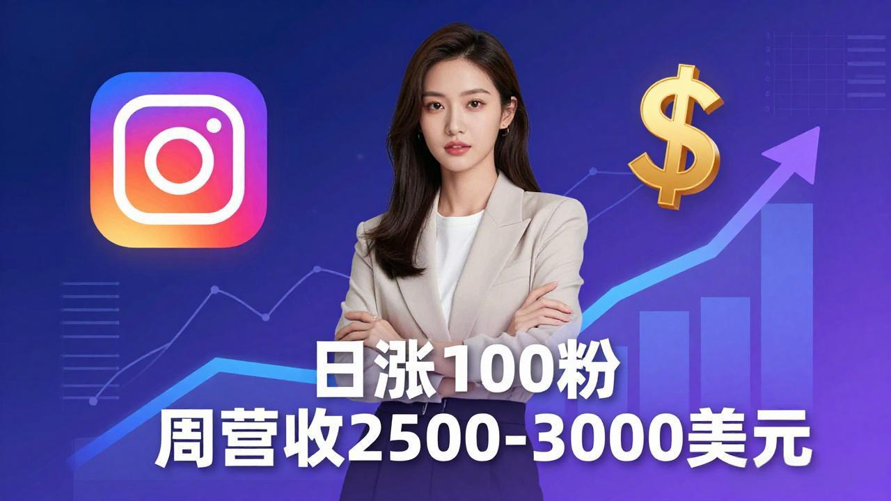 想做数字产品？Sheri亲授：日涨100粉、每周2500至3000美元的营收，Instagram躺着赚-墨痕微课