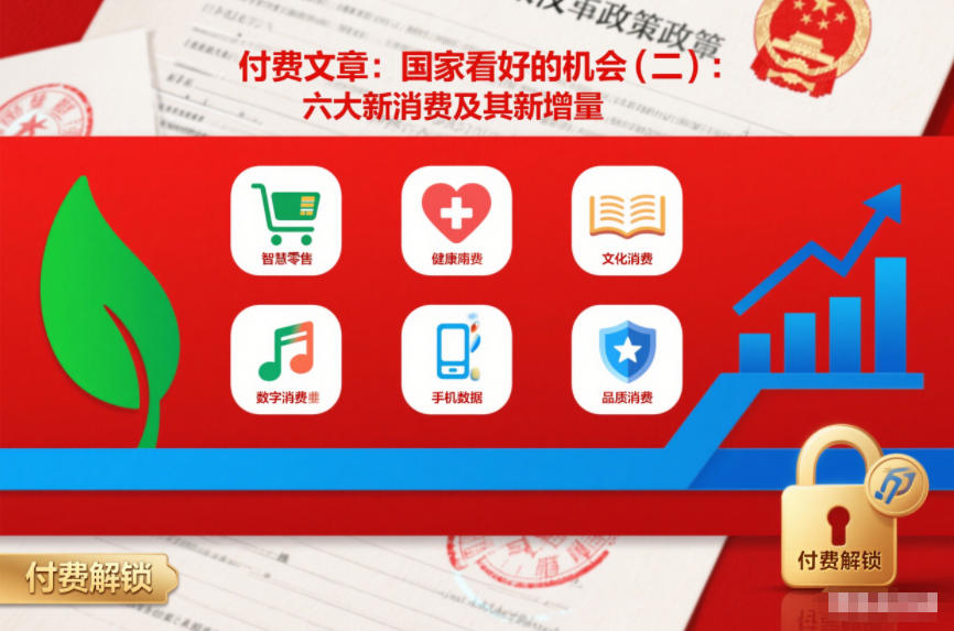 付费文章：国家看好的机会(二)：六大新消费及其新增量-墨痕微课