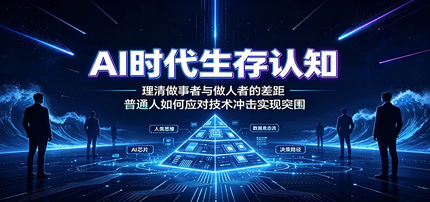 AI时代生存认知：理清做事者与做人者的差距，普通人如何应对技术冲击实现突围-墨痕微课