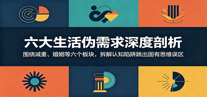 六大生活伪需求深度剖析:围绕减重、婚姻等六个板块,拆解认知陷阱跳出固有思维误区-墨痕微课