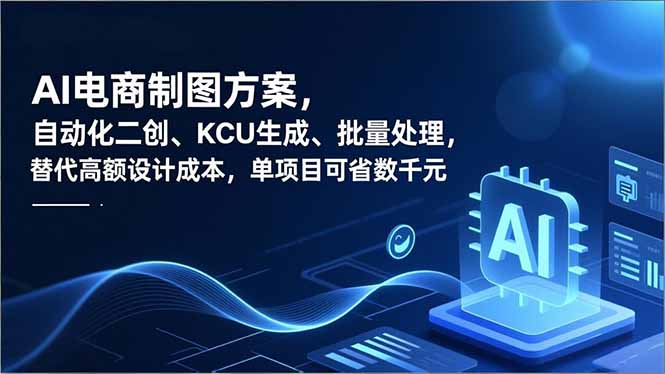 AI电商制图方案，自动化二创、SKU生成、批量处理，替代高额设计成本，单项目可省数千元-墨痕微课
