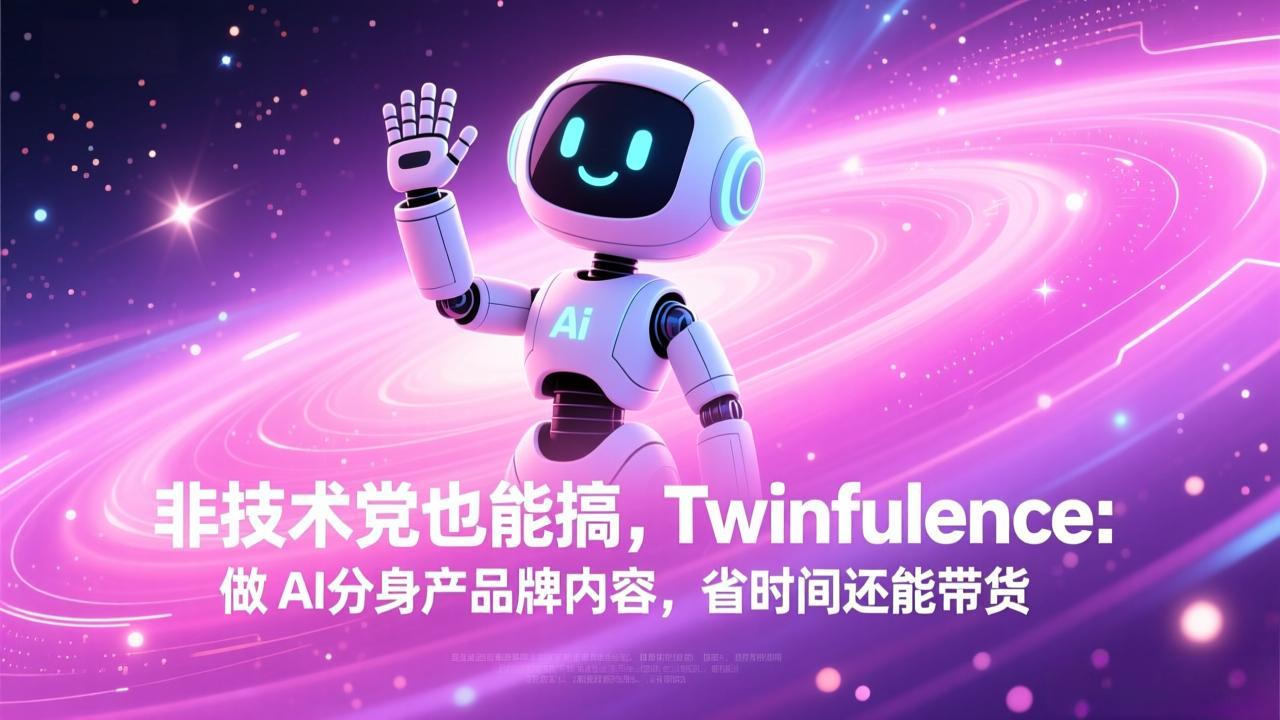 非技术党也能搞!Twinfluence:做 AI 分身产品牌内容,省时间还能带货-墨痕微课