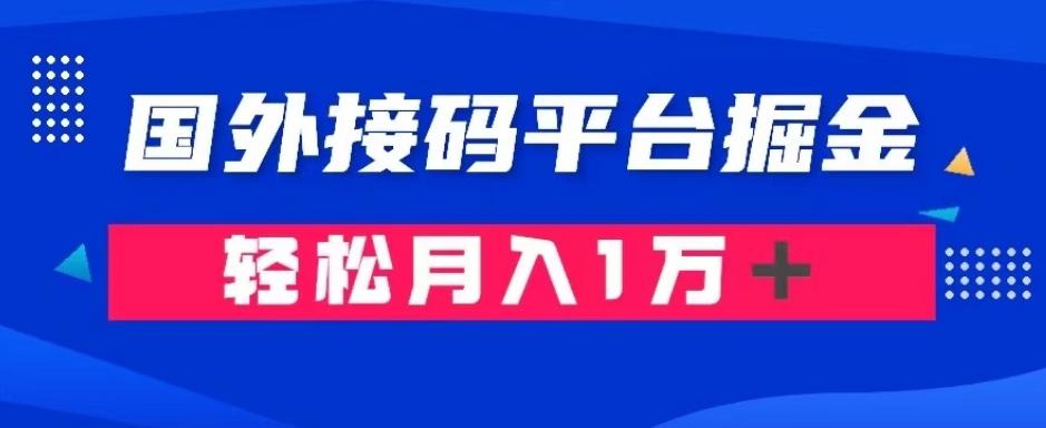 通过国外接码平台掘金:成本1.3,利润10+,轻松月入1万+【揭秘】-墨痕微课