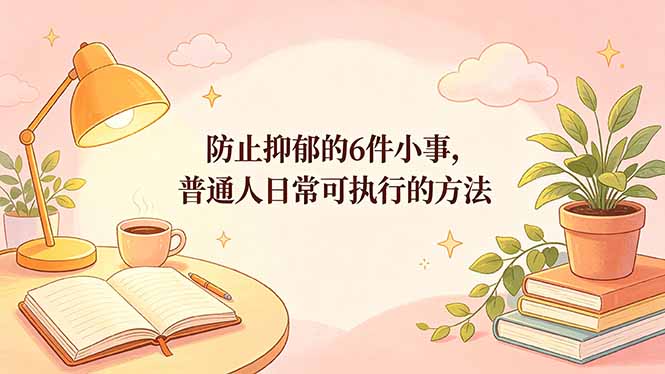 付费文章：防止抑郁的6件小事，普通人日常可执行的方法-墨痕微课