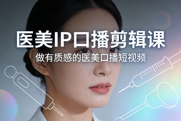 医美IP口播剪辑课，做有质感的医美口播短视频-墨痕微课