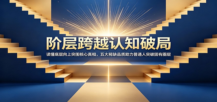 阶层跨越认知破局：读懂底层向上突围核心真相，五大稀缺品质助力普通人突破固有圈层-墨痕微课