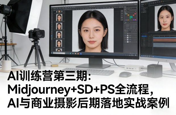 AI训练营第三期：Midjourney+SD+PS全流程，AI与商业摄影后期落地实战案例-墨痕微课