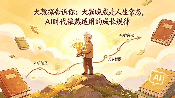 付费文章：大数据告诉你：大器晚成是人生常态，AI 时代依然适用的成长规律-墨痕微课