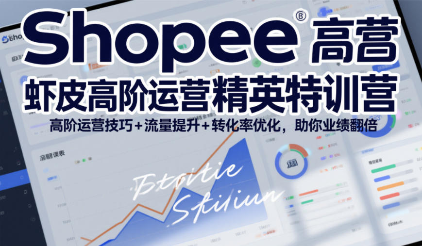 Shopee虾皮高阶运营精英特训营，高阶运营技巧+流量提升+转化率优化，助你业绩翻倍-墨痕微课