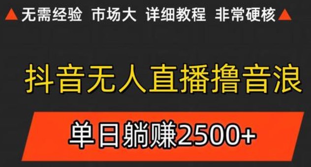 抖音无人直播6.0 简单无脑可矩阵 每天两小时轻松躺赚500+-墨痕微课