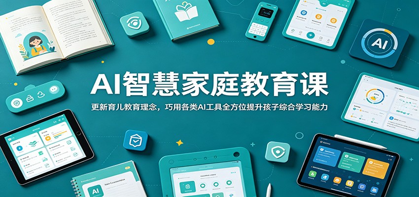 AI智慧家庭教育课：更新育儿教育理念，巧用各类AI工具全方位提升孩子综合学习能力-墨痕微课