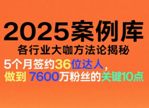 2025案例库，收录各行业大咖的方法论，各行业大咖方法论揭秘-墨痕微课