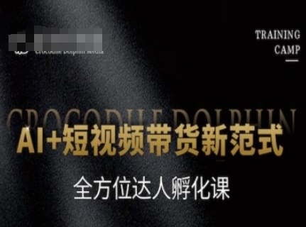 AI+短视频带货新范式,全方位达人孵化课-墨痕微课