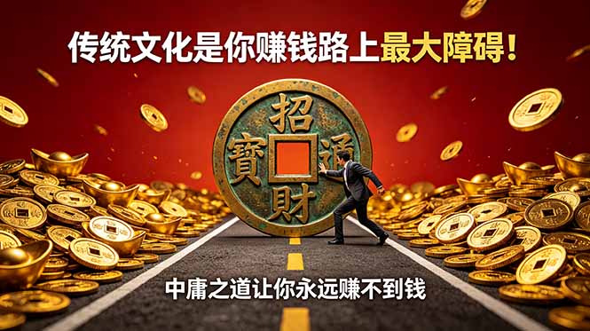 付费文章：传统文化是你赚钱路上最大障碍！中庸之道让你永远赚不到钱-墨痕微课