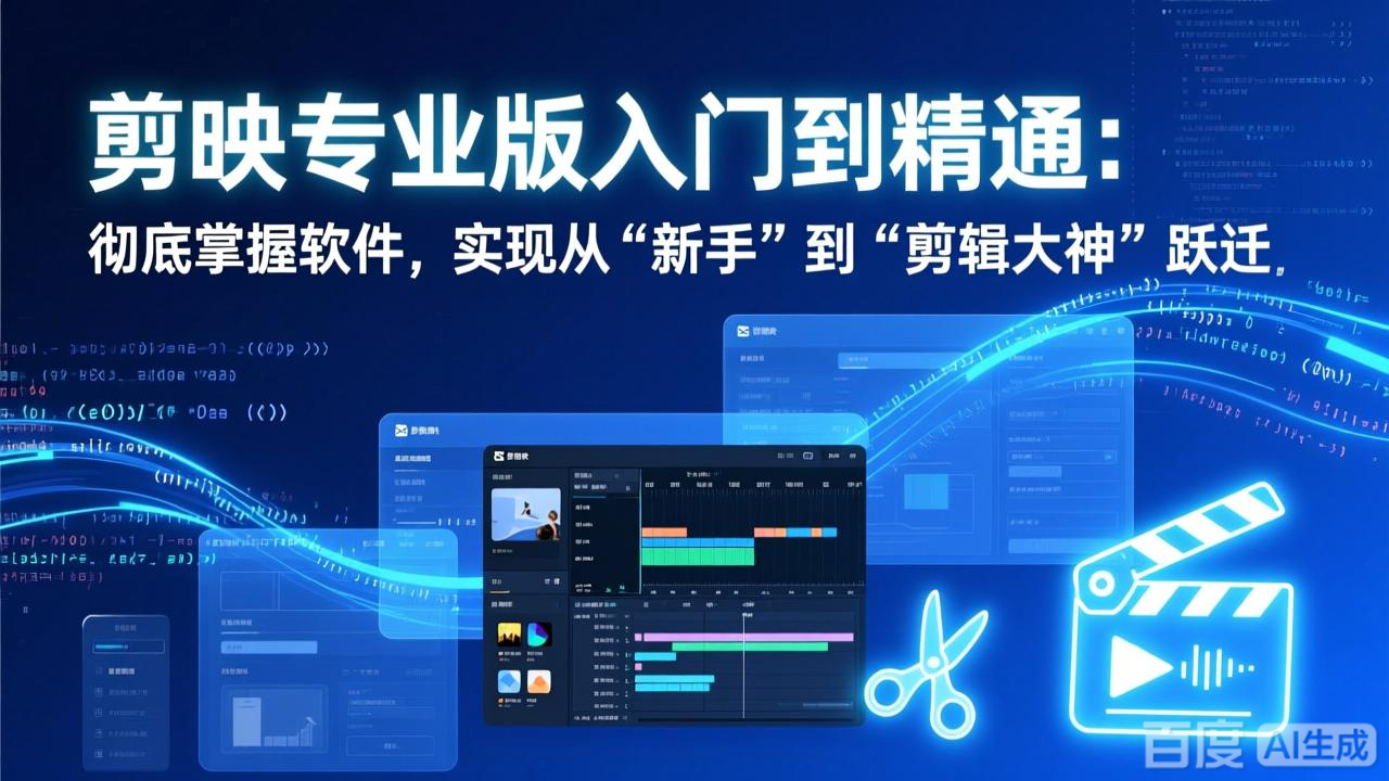 剪映专业版入门到精通：彻底掌握软件，实现从“新手”到“剪辑大神”跃迁-墨痕微课