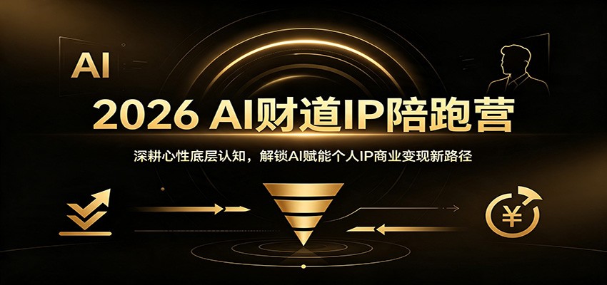 2026 AI财道IP陪跑营:深耕心性底层认知,解锁AI赋能个人IP商业变现新路径-墨痕微课