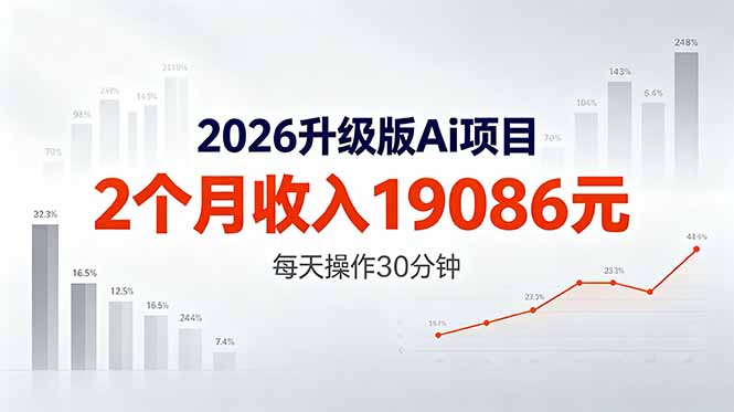 2026升级版Ai任务，2个月收入19086元，熟练后每天操作30分钟！-墨痕微课
