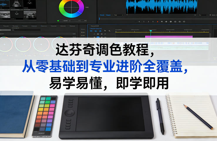 达芬奇调色教程，从零基础到专业进阶全覆盖，易学易懂，即学即用-墨痕微课