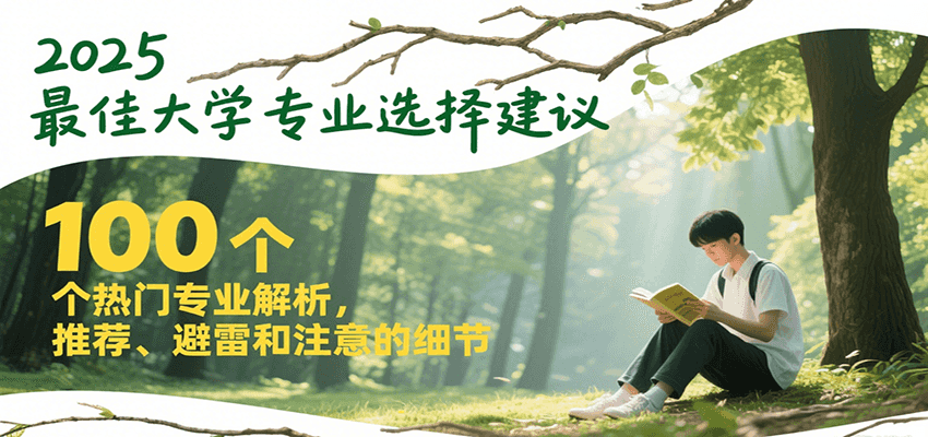 2025最佳大学专业选择建议,100个热门专业解析,推荐、避雷和注意的细节-墨痕微课