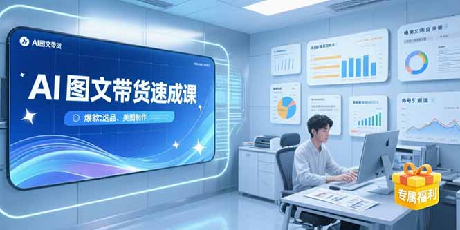 AI图文带货速成课,养号引流秘籍,爆款选品策略,美图制作全流程-墨痕微课