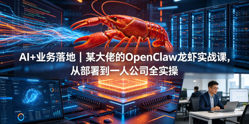AI+业务落地｜某大佬的OpenClaw小龙虾实战课，从部署到一人公司全实操-墨痕微课