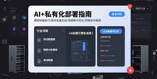 AI+私有化部署指南 爆款标题技巧/图文批量生成/视频制作优化/突破创作瓶颈-墨痕微课