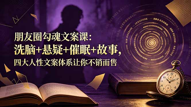 朋友圈勾魂文案课：洗脑+悬疑+催眠+故事，四大人性文案体系让你不销而售-墨痕微课