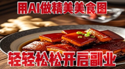 用AI做精美美食图,无需专业设备拍摄,轻轻松松开启副业-墨痕微课