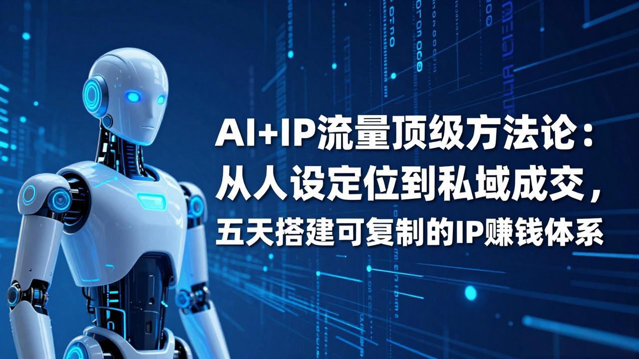 AI+IP顶级方法论：从人设定位到私域成交，五天搭建可复制的IP赚钱体系-墨痕微课