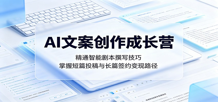 AI文案创作成长营:精通智能剧本撰写技巧,掌握短篇投稿与长篇签约变现路径-墨痕微课