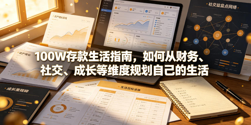 付费文章：100W存款生活指南，如何从财务、社交、成长等维度规划自己的生活-墨痕微课