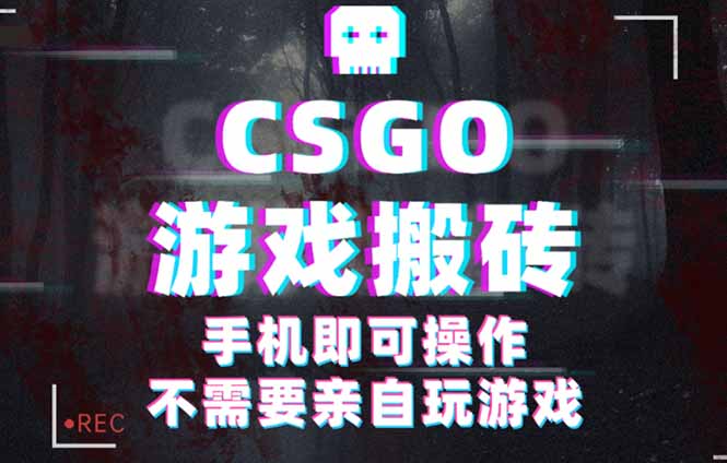 CSGO游戏挂机捡漏,单日扫货500+,年底小高峰上车可吃肉,手机即可操作...-墨痕微课