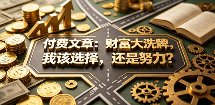 付费文章:财富大洗牌,我该选择,还是努力?-墨痕微课