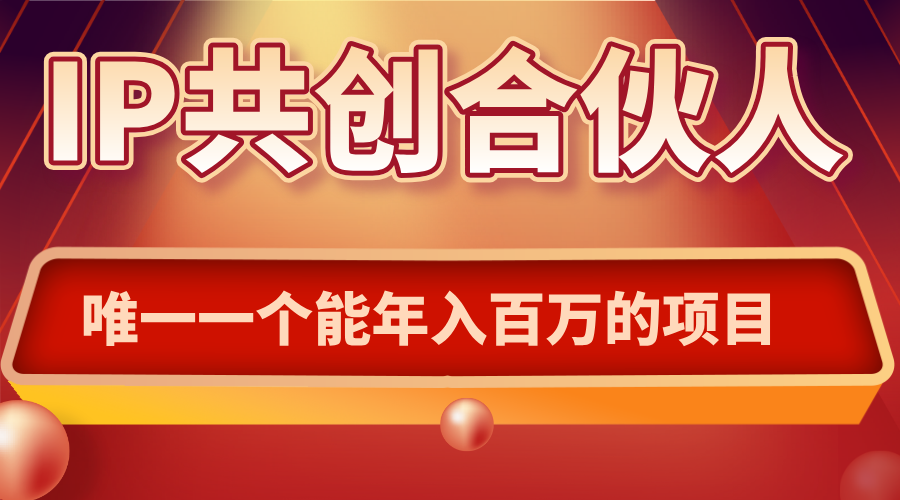 如何通过IP共创合伙人一起合伙“卖项目”-墨痕微课