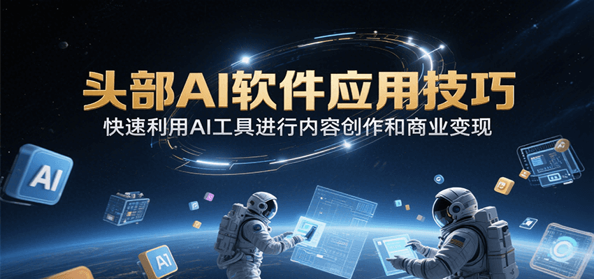 头部AI软件应用技巧，快速利用AI工具进行内容创作和商业变现-墨痕微课