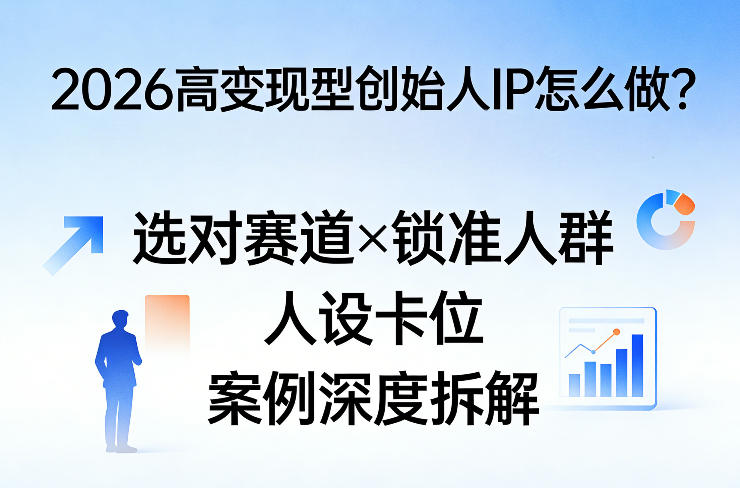 2026高变现型创始人IP怎么做？选对赛道×锁准人群×人设卡位×案例深度拆解-墨痕微课