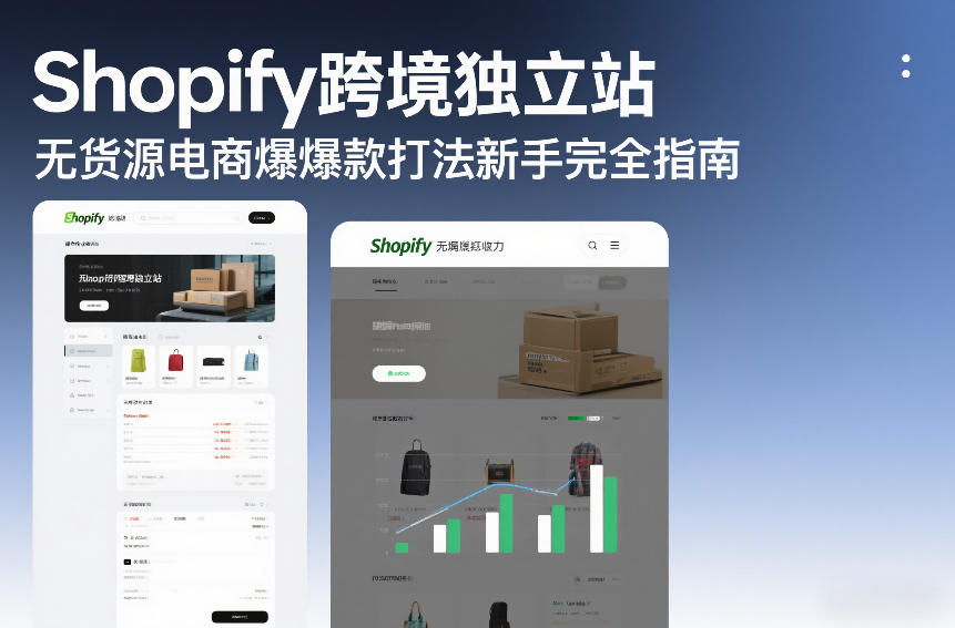 Shopify跨境独立站无货源电商爆款打法新手完全指南-墨痕微课