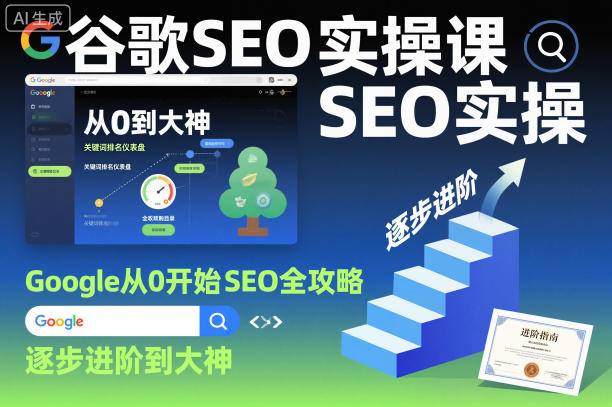 谷歌SEO实操课，Google从0开始SEO全攻略，逐步进阶到大神(更新26年)-墨痕微课