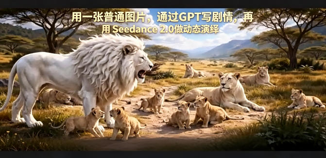 用一张普通图片，通过GPT写剧情，再用Seedance 2.0做动态演绎，居然能生成迪士尼风格搞笑动画-墨痕微课