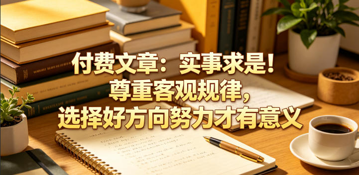 付费文章：实事求是！尊重客观规律，选择好方向努力才有意义-墨痕微课
