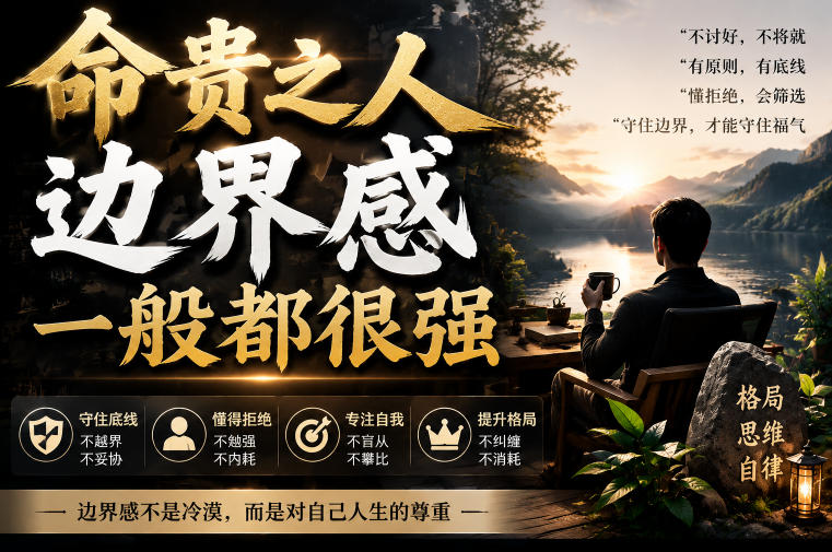 付费文章：命贵之人，边界感一般都很强-墨痕微课