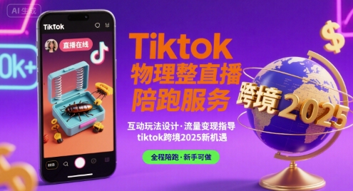 Tiktok物理整蛊直播陪跑服务-tiktok跨境2025-墨痕微课