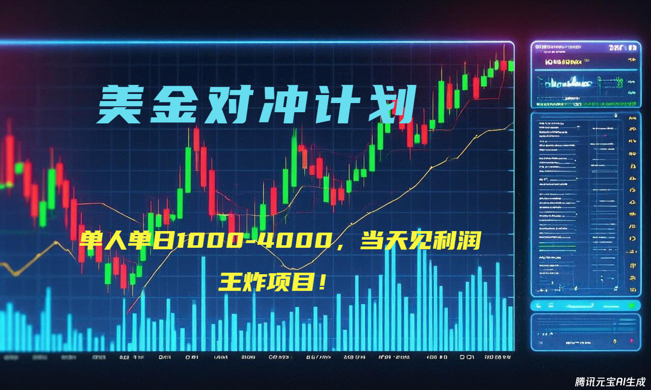 2025年最暴力项目“美金先登计划”最新最强对冲战法,每日实际收益1K-4K-墨痕微课