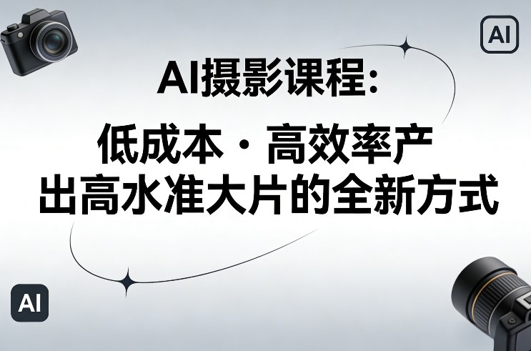 AI摄影课程,低成本高效率产出高水准大片的全新方式-墨痕微课